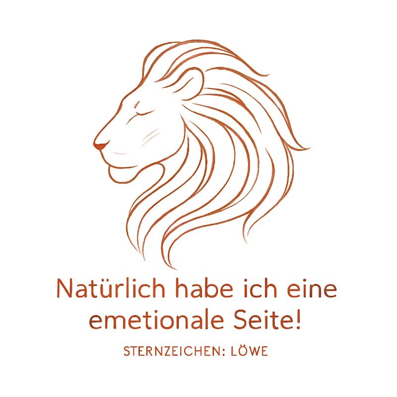 Löwe Sternzeichen - Emotionale Seite Spruch