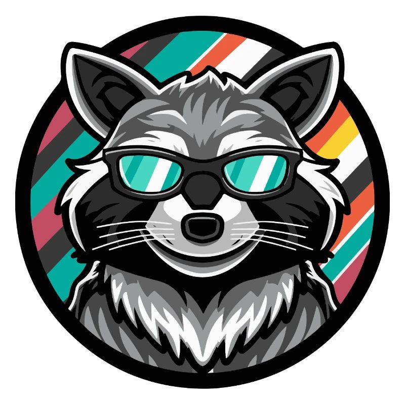 Waschbär Cool Comic