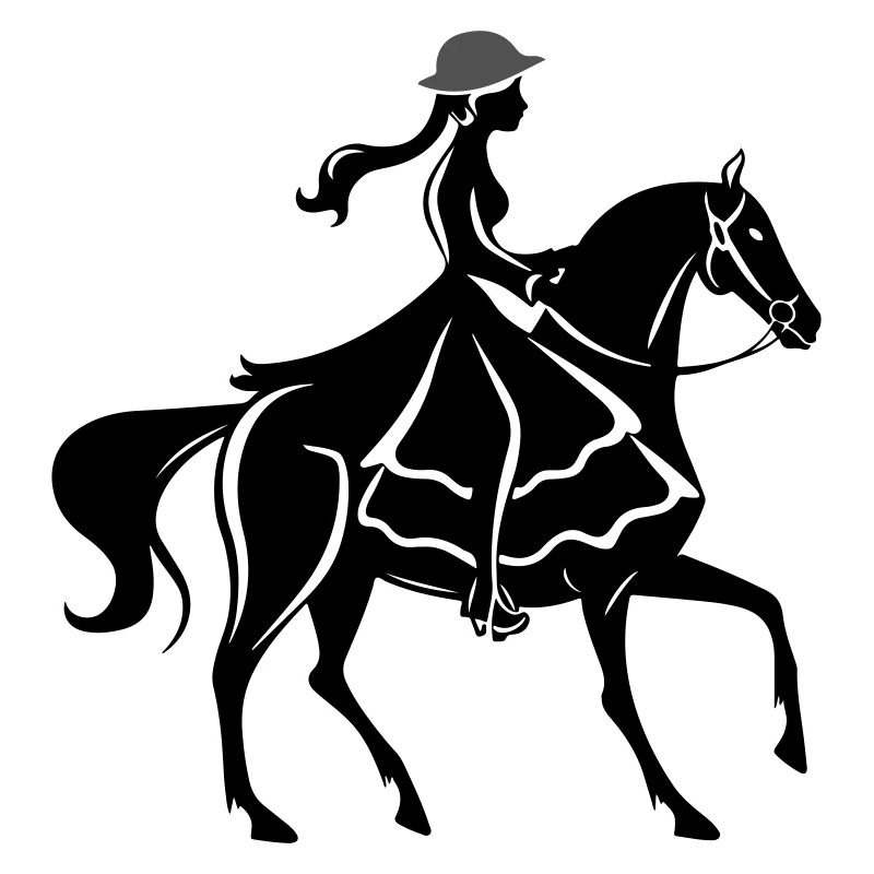 Mädchen Pferd Reiten