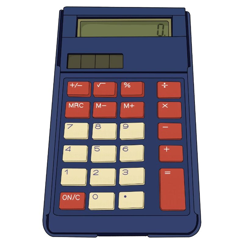 80's 90's Calculator Math School Nostalgie