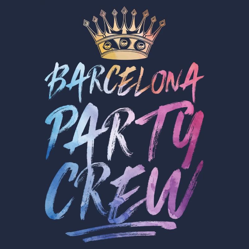 Équipe de fête de Barcelone colorée