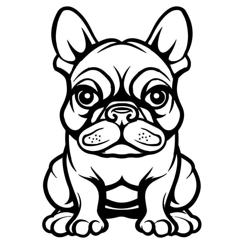 bulldogg hund comic