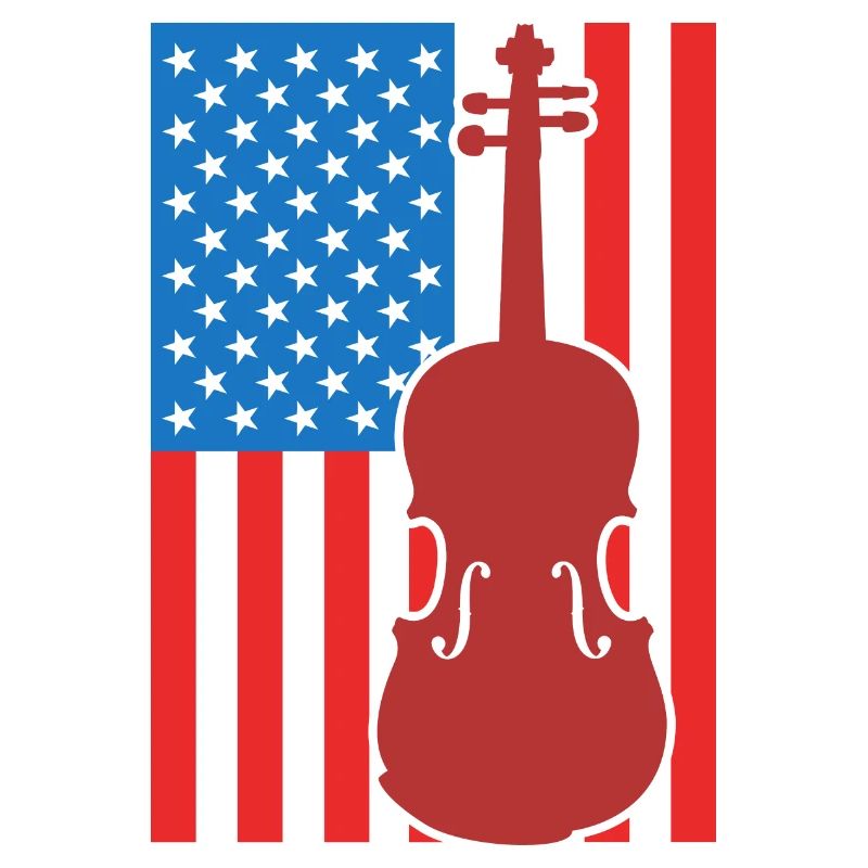 Drapeau Fiddle USA