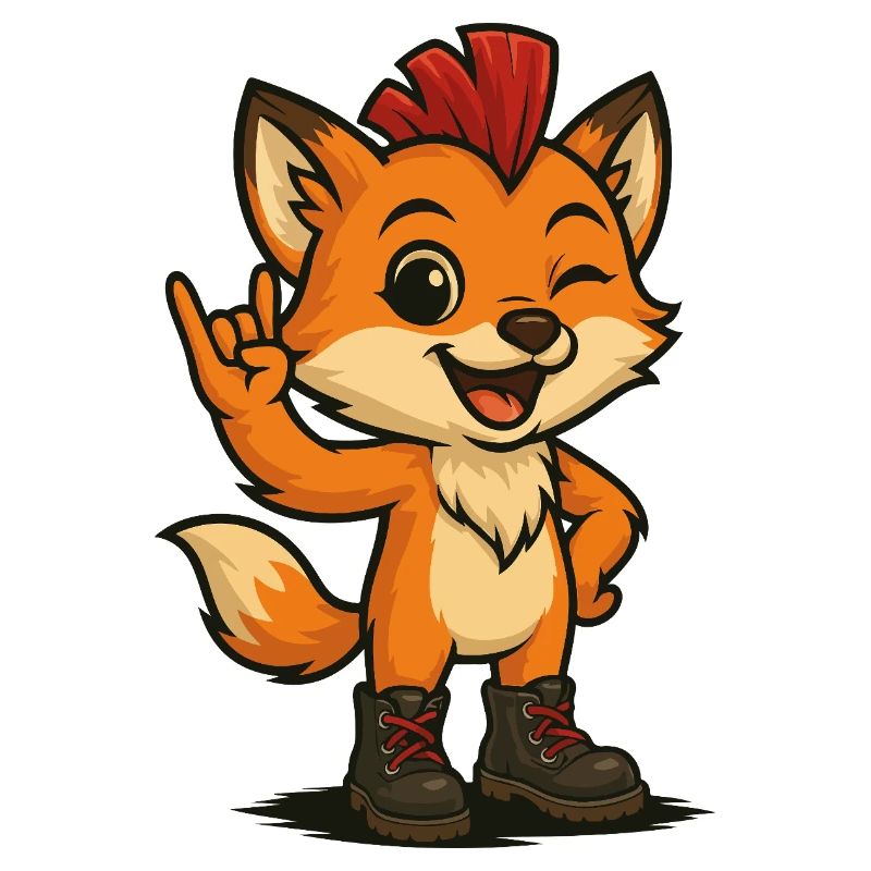 Fox with punk power