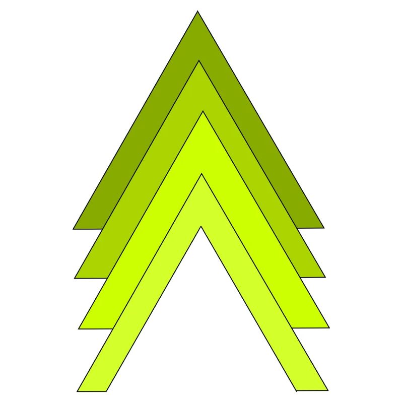 Flèches vert néon