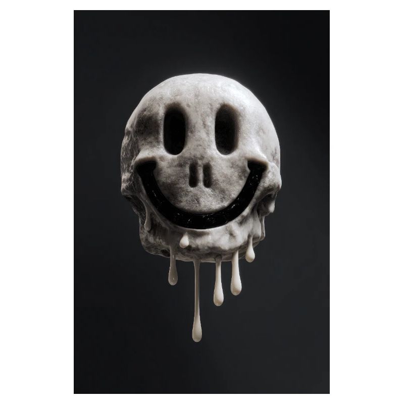 Schmelzender Smiley Schädel