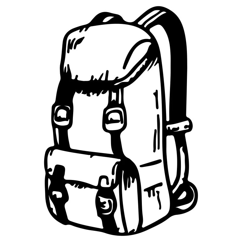 Voyage de camping avec symbole de sac à dos