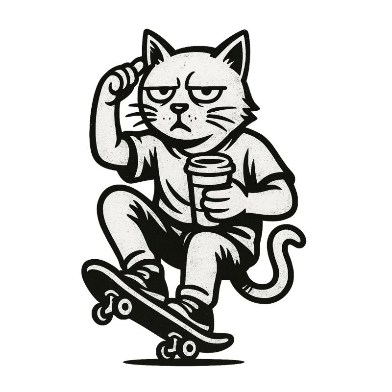 Grim Skate Cat