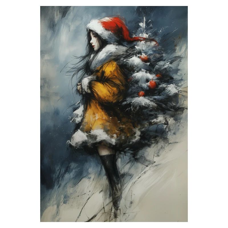 Märchenwinter: Mädchen und Baum