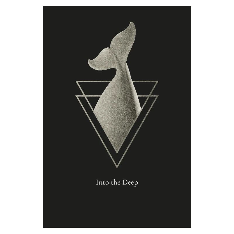 Into the Deep – Art minimaliste d’affiche de baleines