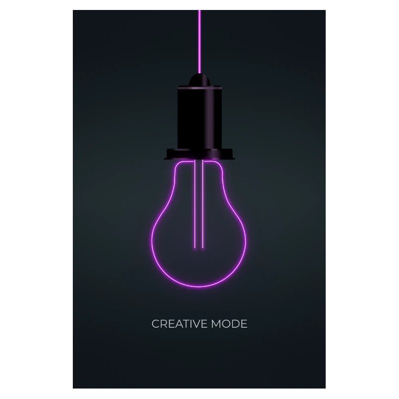 Creative Mode Neon Glühbirne Poster