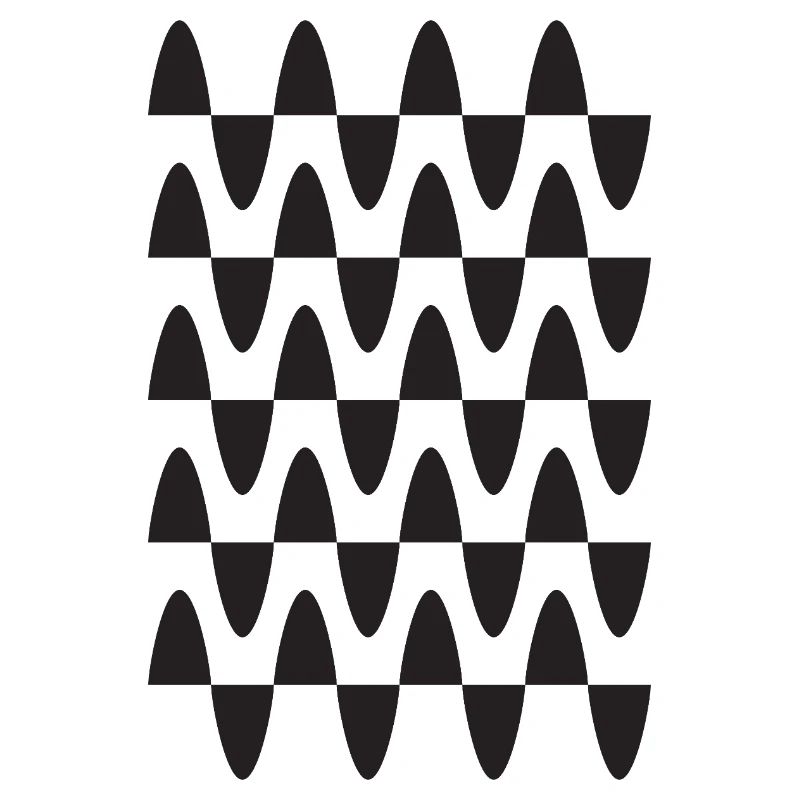 Midnight Wave Grid Pattern