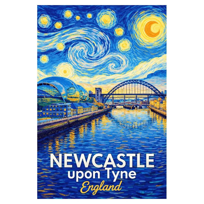 Illustrations du ciel étoilé de Newcastle Tyne