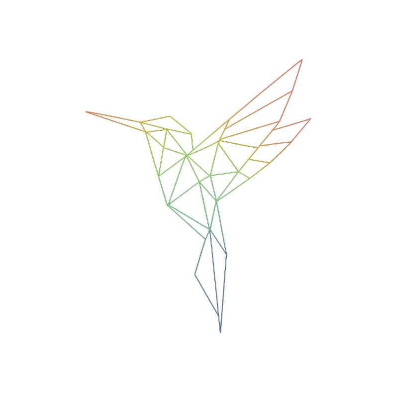 Geometrischer Regenbogenvogel