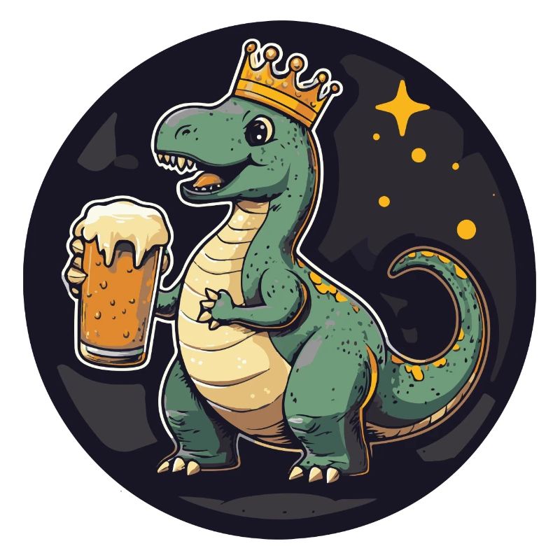 Dinosaurier brontosaurus Bier Comic