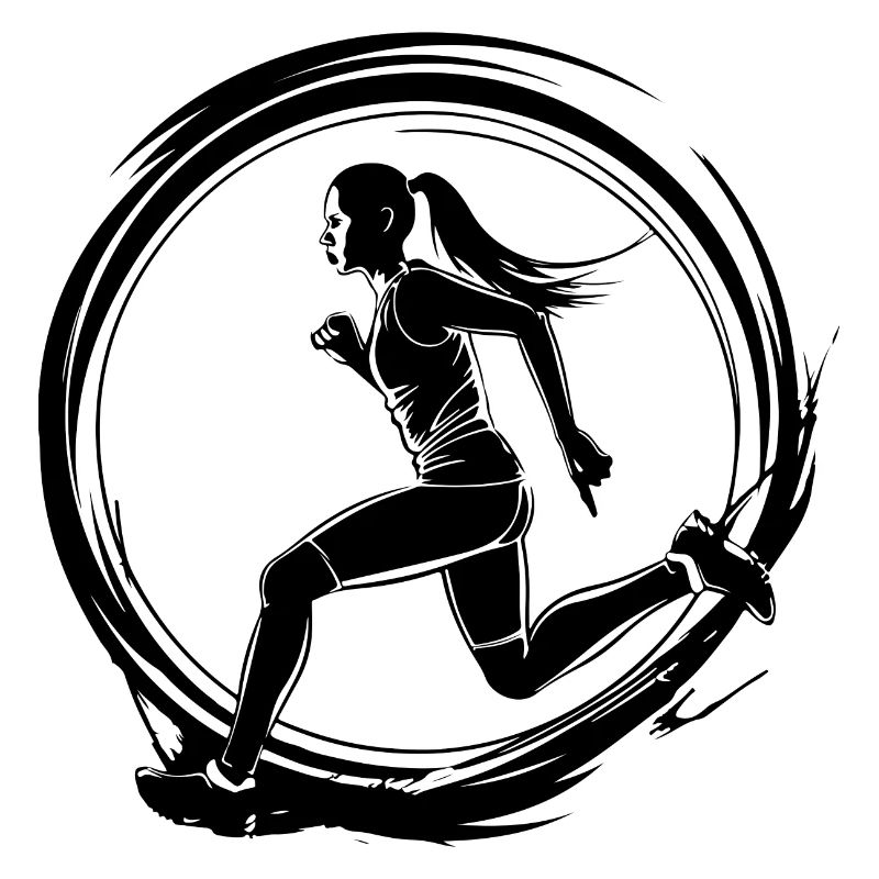 Running Marathon Silhouette