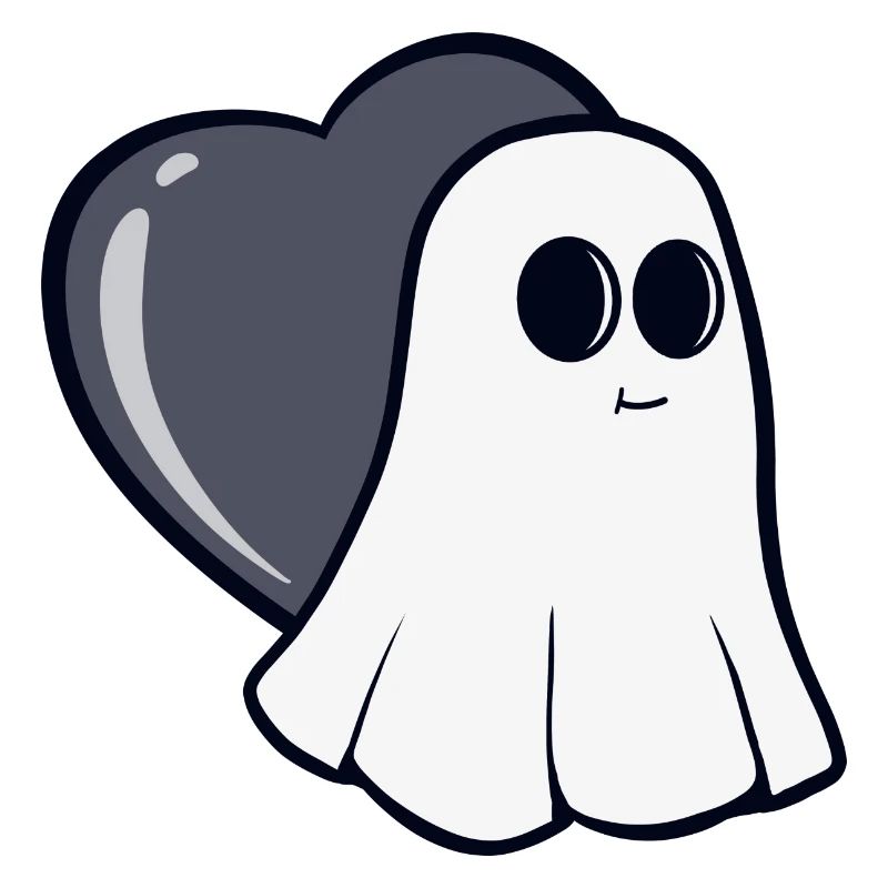 Ghostly love tattoo design