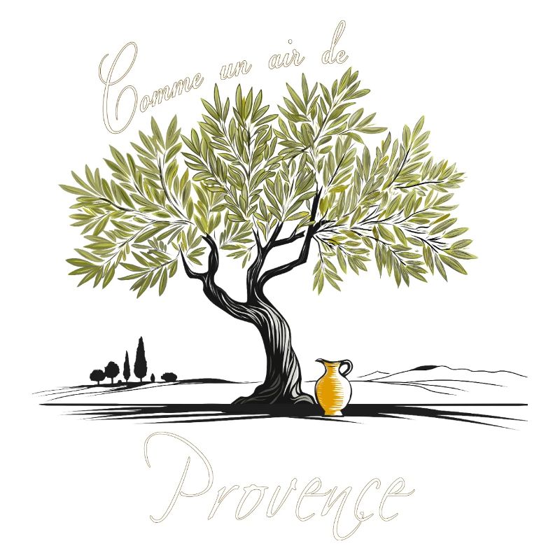 Olive tree, Provence landscape, Provençal art