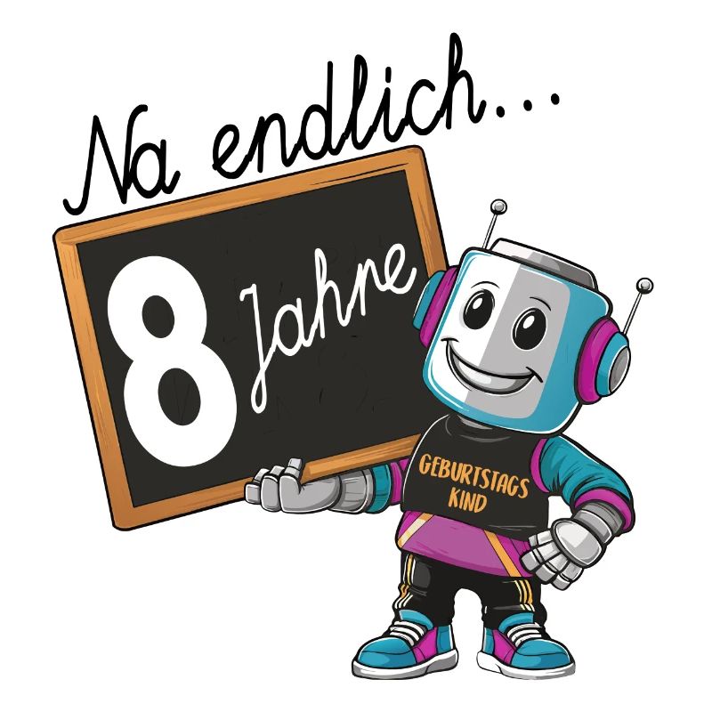 achter Geburtstag, 8. Geburtstag kleiner Roboter