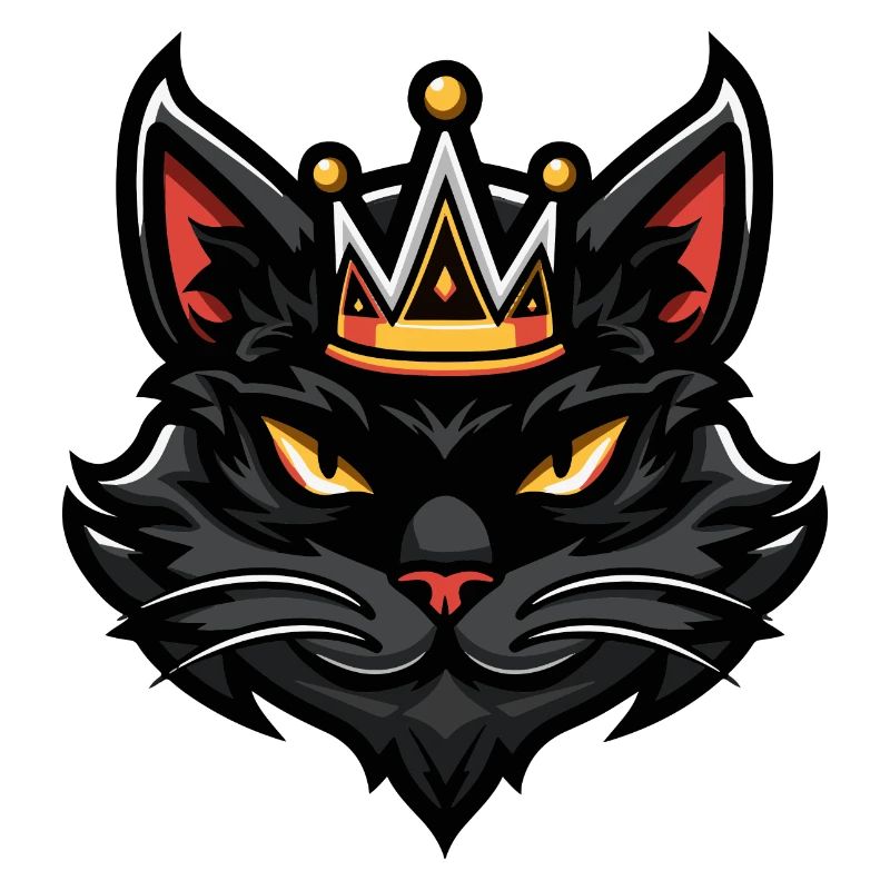 Katze Symbol Kopf Krone