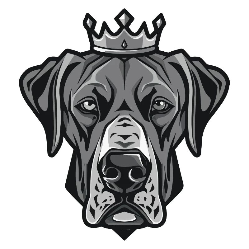 Great Dane Hund Krone