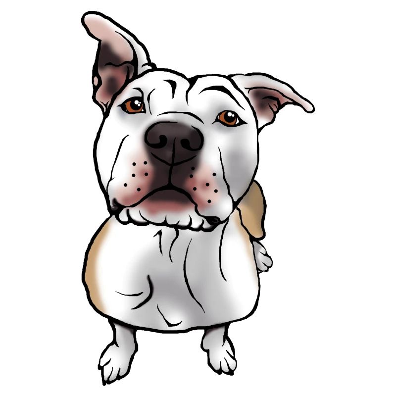 American Staffordshire Terrier in Comic Style