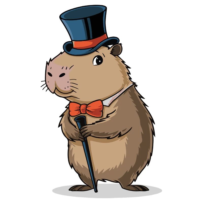 Capybara in einem adretten Anzug