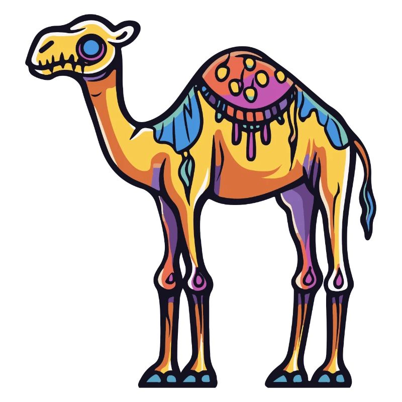 Camel Halloween Comic Zombie