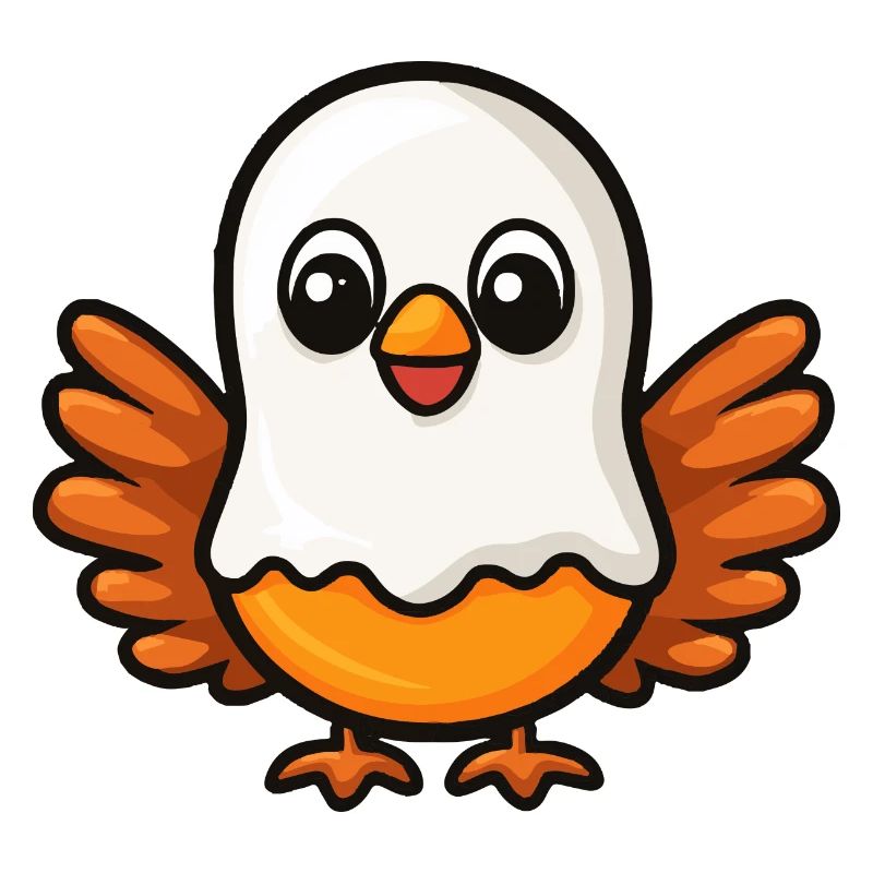 Turkey Halloween Comic Ghost