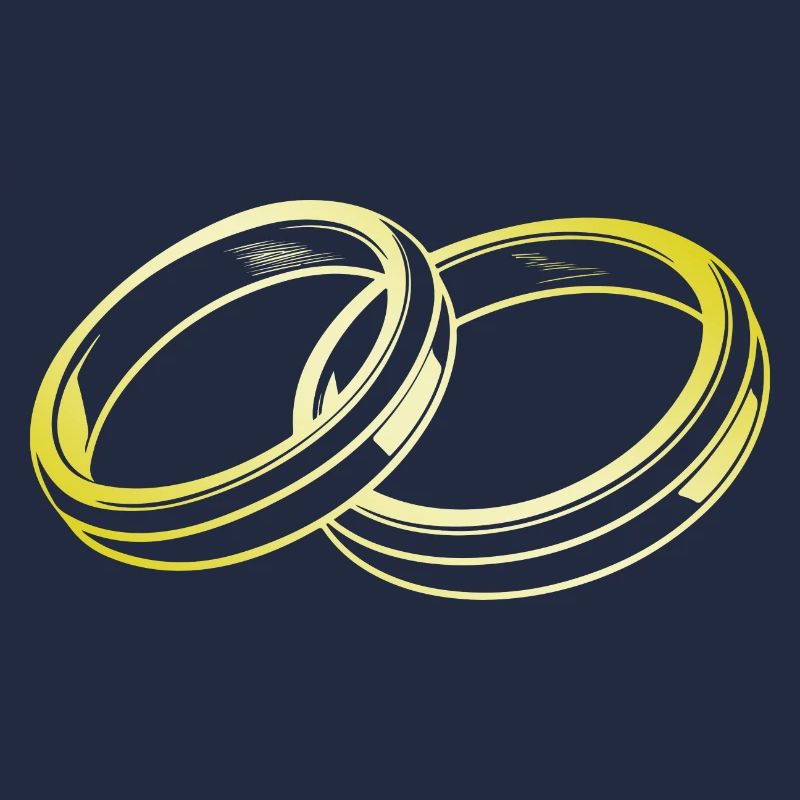 Eheringe Gold Silhouette Hochzeit