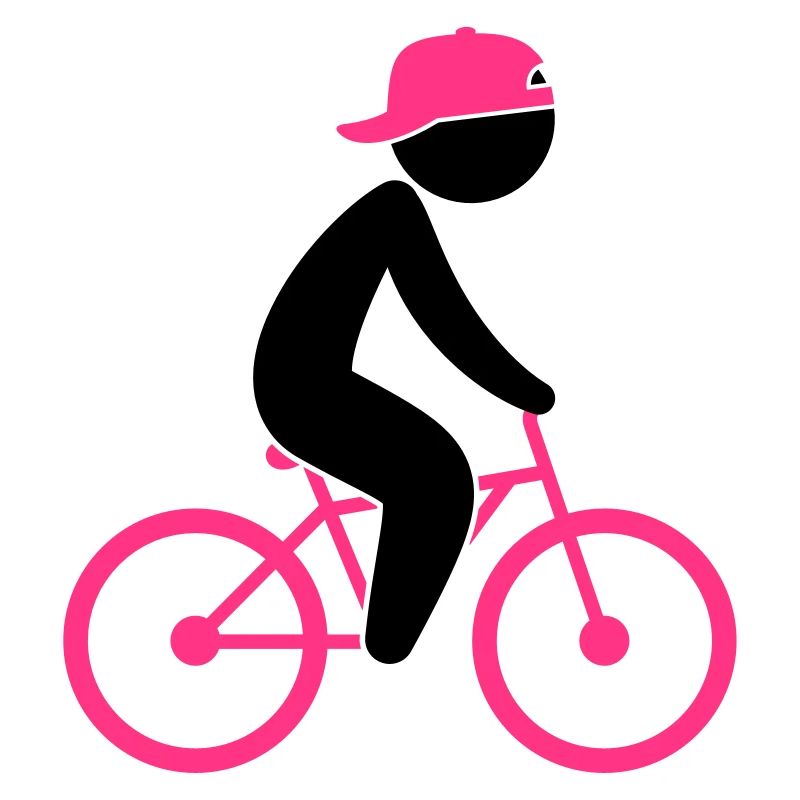 A cyclist rides on his bicycle