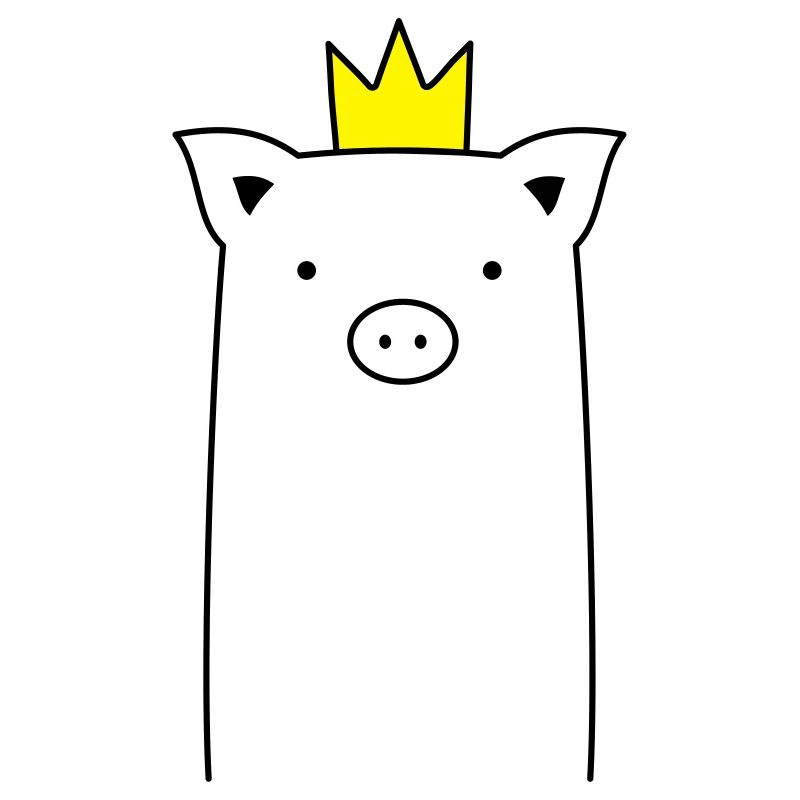 Schwein mit Krone Schweinchen Ferkel Sau Geschenk