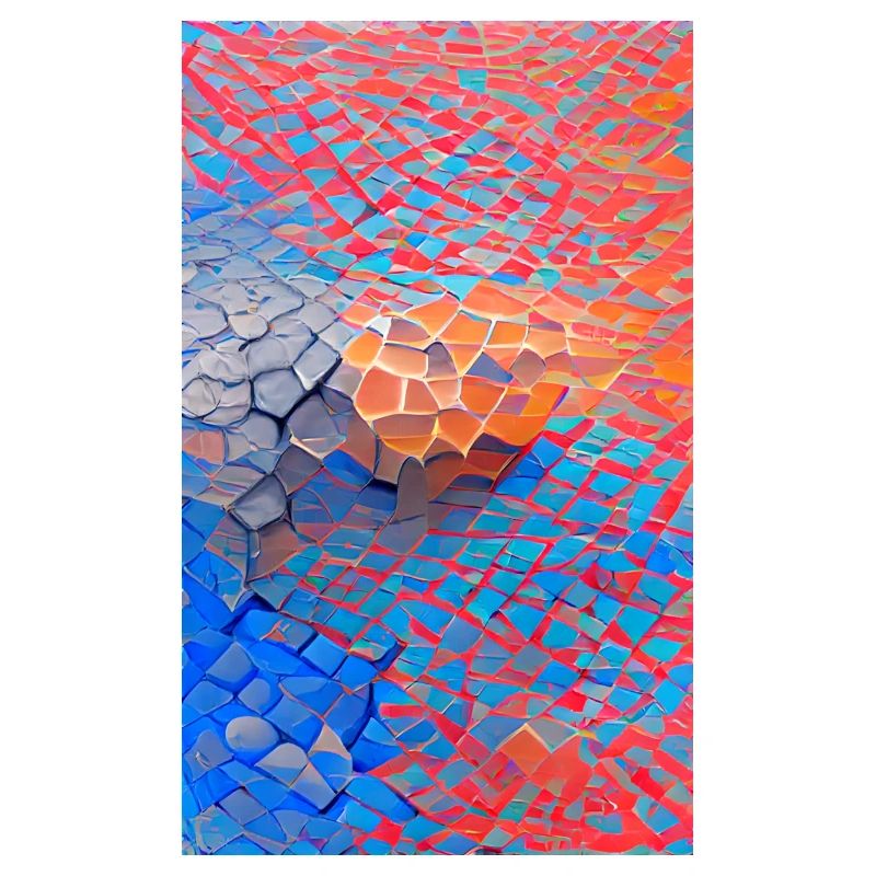 Motif 3D vibrant avec des briques colorées comme des blocs