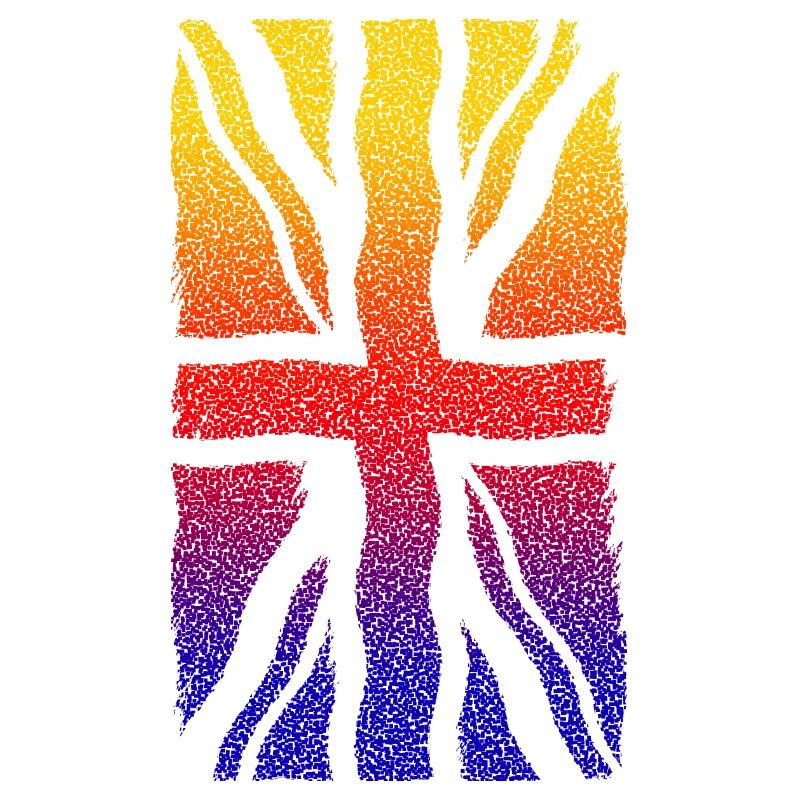 Union Jack Rainbow Distressed wave
