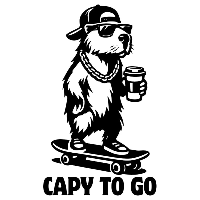 Capy à emporter | Skateboard Capybara | Café