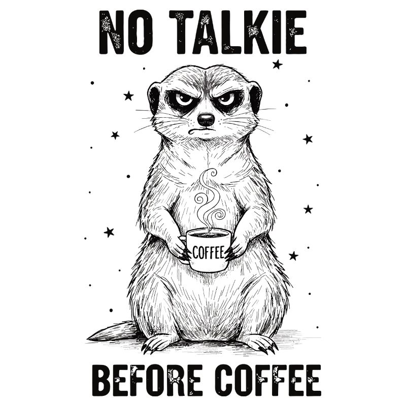Pas de conversation devant un suricate amateur de café