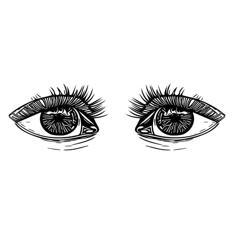 Yeux doux avec des cils