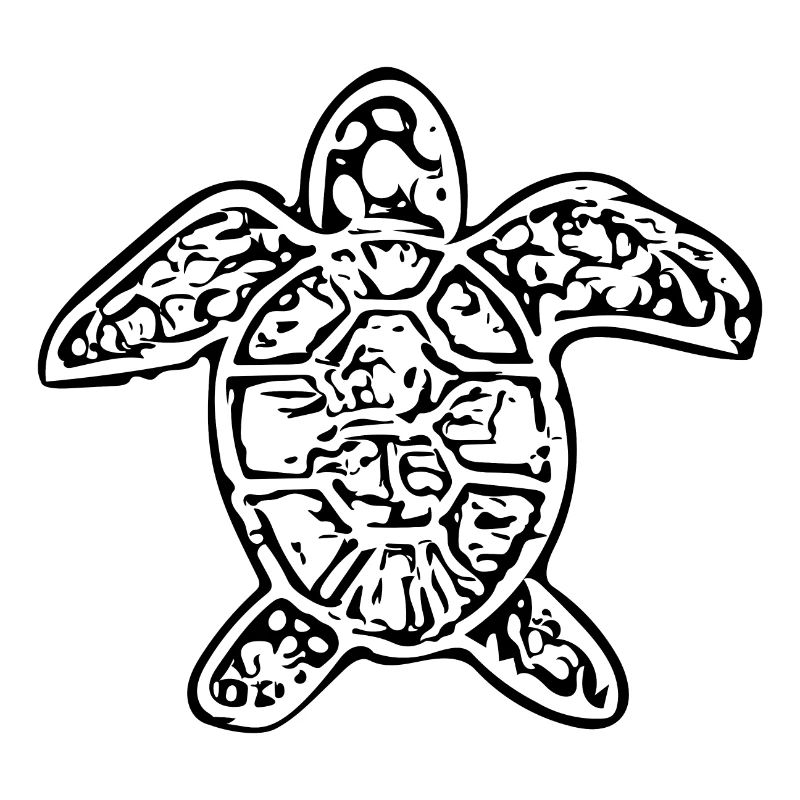 Vintage abstract turtle