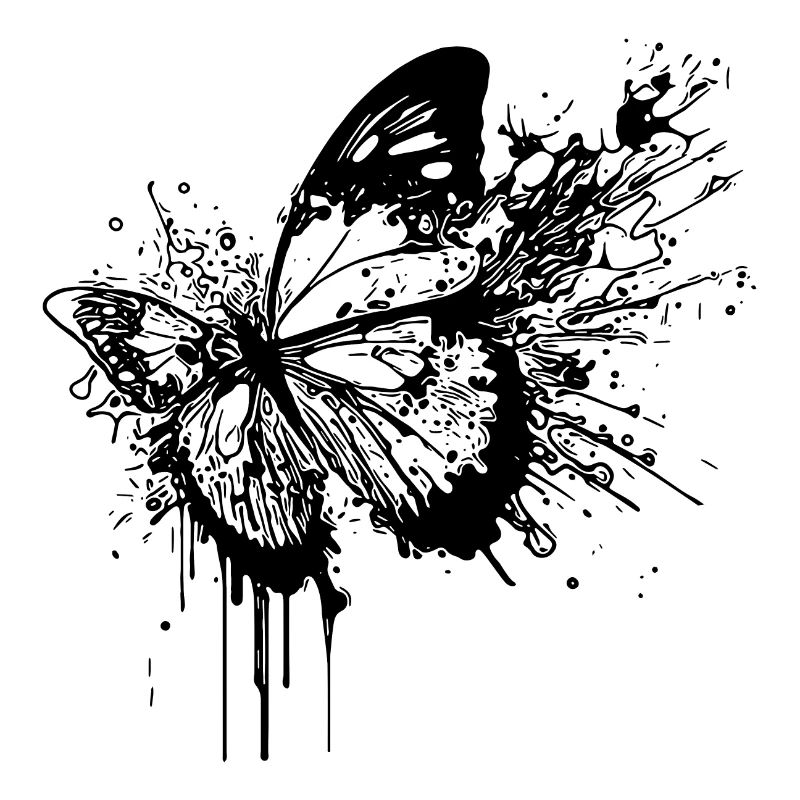 Splash Tattoo Inchiostro Farfalla