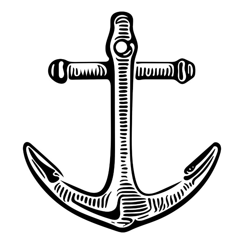 Conception de marin de tatouage de skipper d'ancre vintage