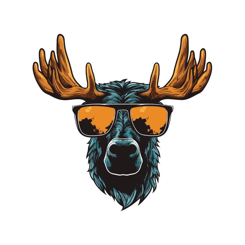 Moose Hipster Cool Party