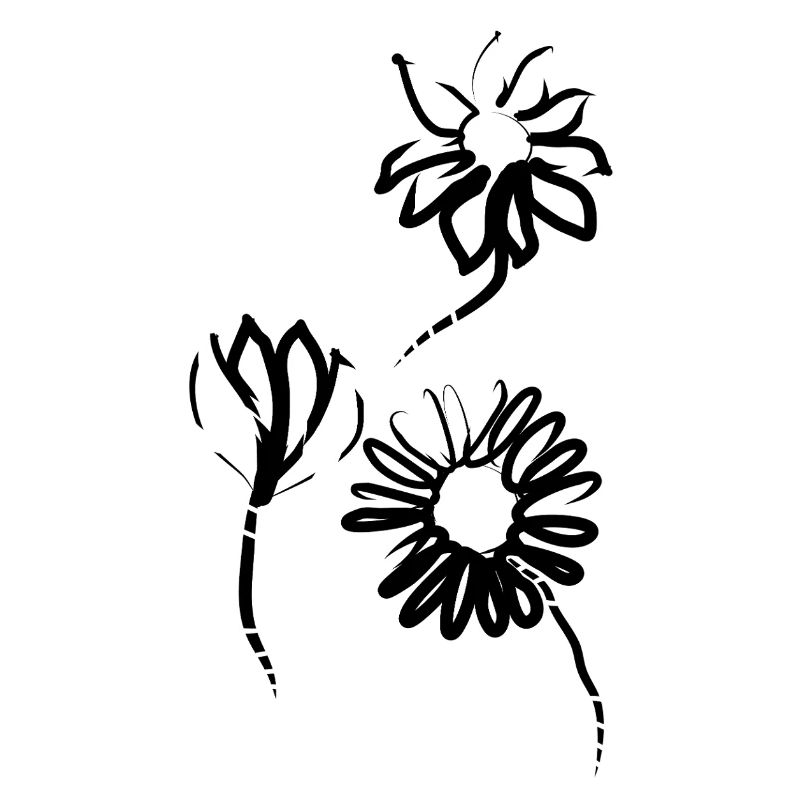 Fleurs dessinées à la main