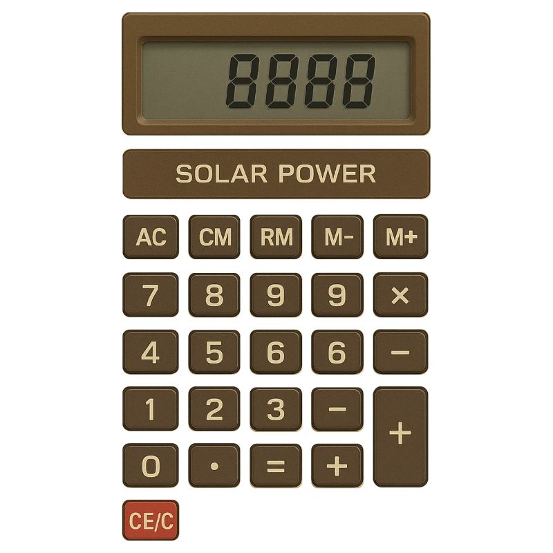 Solar Power Calculator Retro