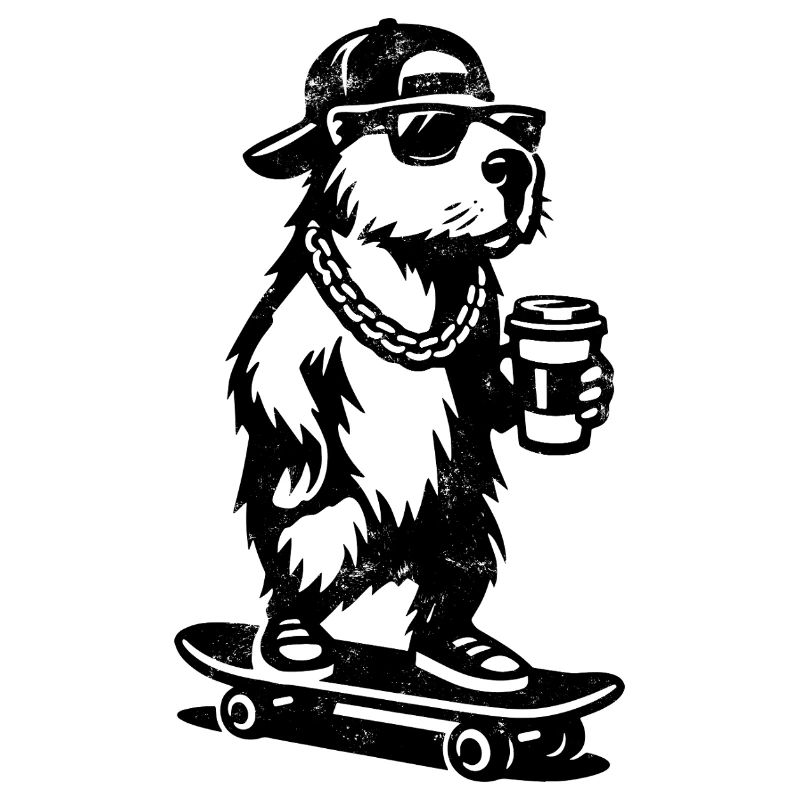 Capy to go | Capybara Skateboard | Coffee