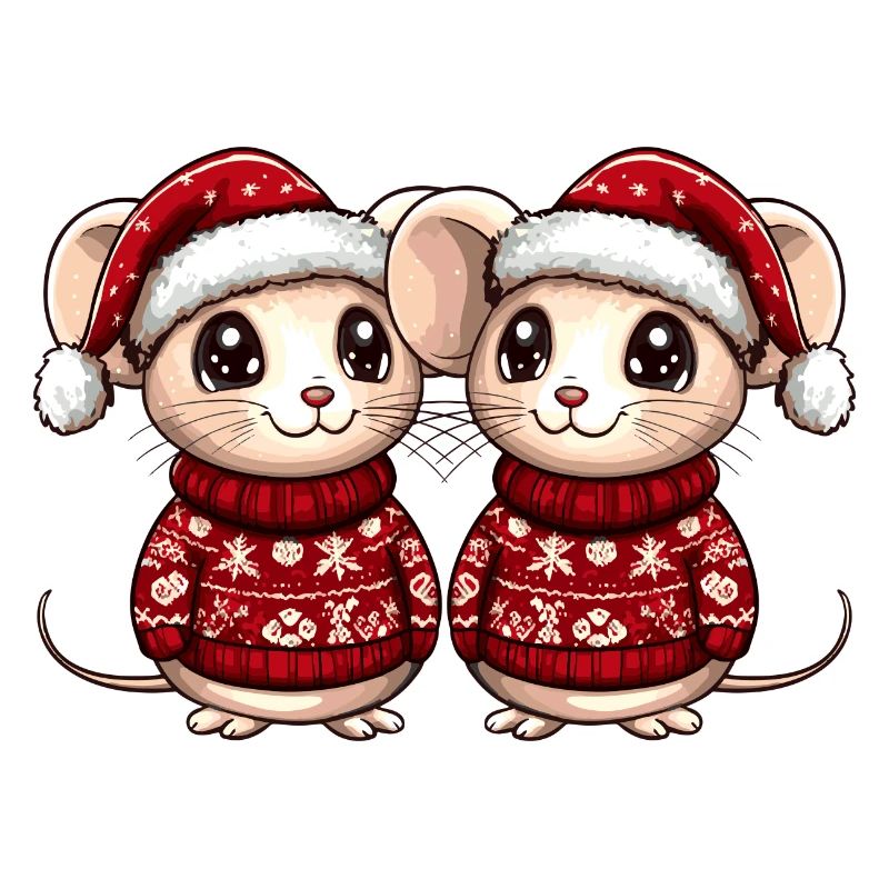L’équipe de Noël de la souris