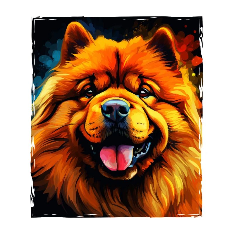 Portrait de chien Chow Chow