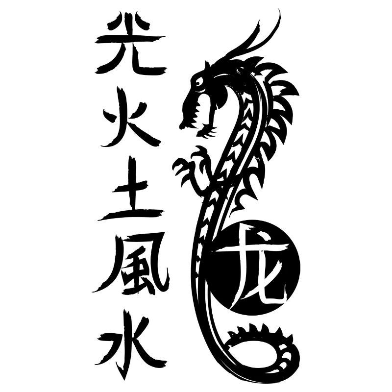 Dragon, lumière, feu, terre, eau, vent