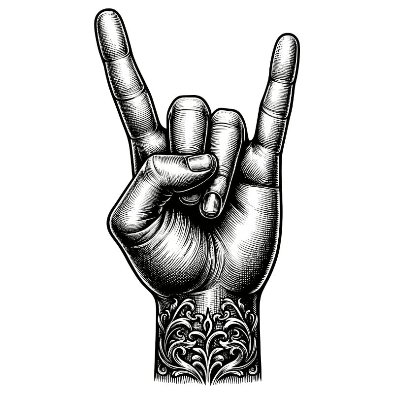 Rock on Hand with Devils Horns