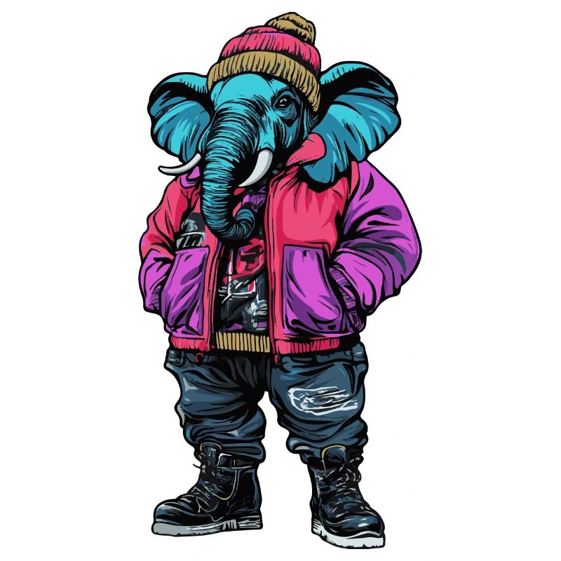 Mode d’hiver éléphant