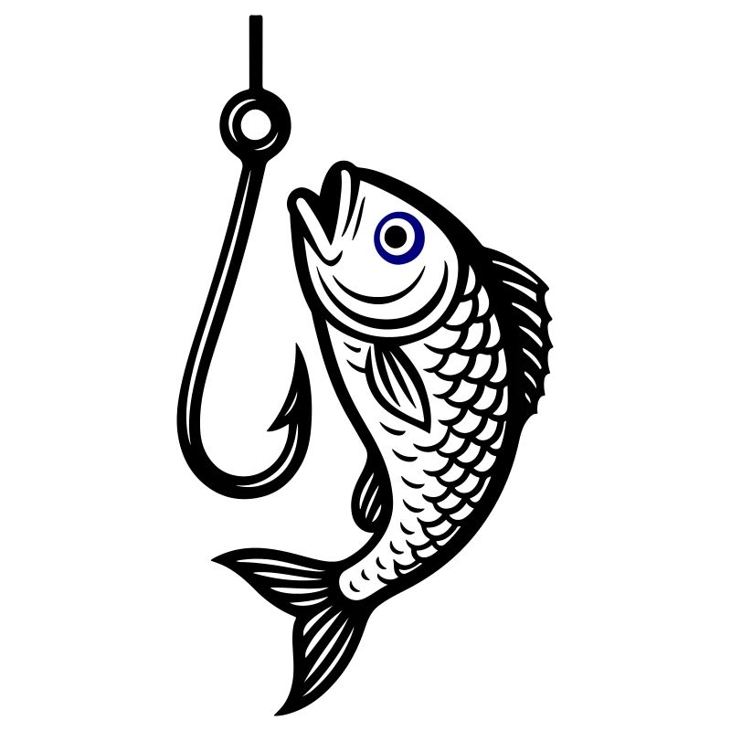 Fish Hook Fish Icon